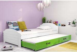 Výsuvná detská posteľ LILI biela 200x90 cm Zelená