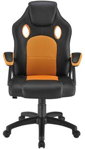 Kancelárska stolička Montreal – čierno/oranžová