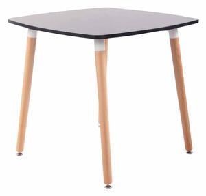 Stôl drevený Viborg 80 natura / čierna ~ v75 x 80 x 80 cm Farba Čierna