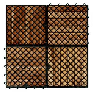 Drevené dlaždice – sada 11ks, 30×30 cm
