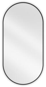 Mexen Loft zrkadlo kúpeľňové oválne 100 x 50 cm, čierny rám - 9851-100-050-000-70