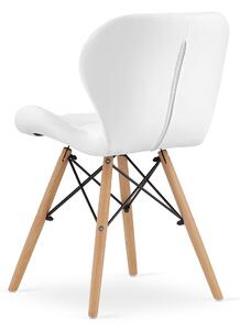 Jedálenská stolička LAGO Ekokoža - biela