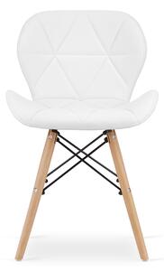 Jedálenská stolička LAGO Ekokoža - biela