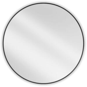 Mexen Loft okrúhle kúpeľňové zrkadlo 90 cm, čierny rám - 9850-090-090-000-70