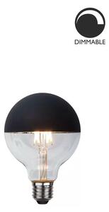 Globen Lighting - Žiarovka LED 2,8W Globe Ø95 Top-Mirrored E27 Black