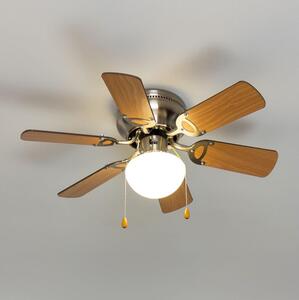 ZEVENTI - Stropný ventilátor GALDANA 1xE27/60W/230V hnedá/béžová