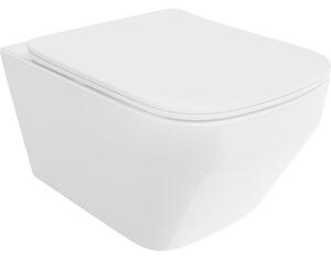 Mexen Riva WC misa Rimless Tornado s pomaly zatvárajúcim sa tenkým sedadlom, duroplast, biely lesk - 30630200T
