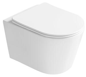 Mexen Rico 2.0 misa wc Rimless Tornado so sedadlom so spomaľovacím zatváraním slim, duroplast, biely lesk - 3072L4000T