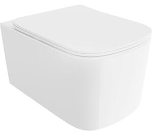 Mexen Vivo miska wc Rimless Tornado so sedadlom so systémom tichého zatvárania slim, duroplast, biely lesk - 30610200T