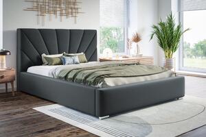 Čalúnená posteľ BED 9 120x200 tmavo sivá