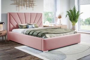 Čalúnená posteľ BED 9 140x200 ružová