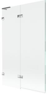 Mexen Lunar L vaňová zástenka 2-dverová ľavá 110 x 150 cm, transparentná, chróm - 897L-110-100-01-00-L
