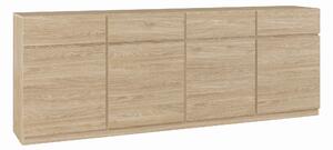 ŠIROKÁ KOMODA, farba duba, 224,8/82,4/40 cm MID.YOU - Online Only drobný nábytok, Online Only