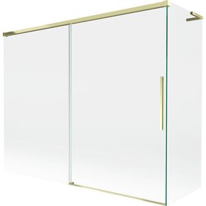 Mexen Rox L vaňová zástenka 2-krídlová posuvná 190 + 80 x 150 cm, transparentná, zlatá - 8C9L-190-080-50-00