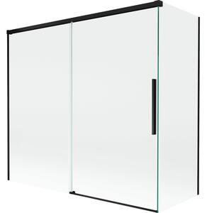 Mexen Rox sprchová zástena dvojdielna, posuvná 170 + 80 x 150 cm, transparentná, čierna - 8C9-170-080-70-00