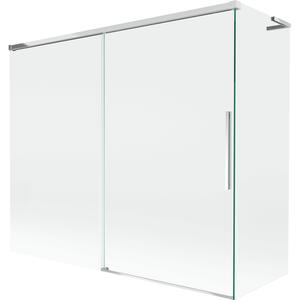 Mexen Rox L vaňová zástena 2-krídlová posuvná 180 + 80 x 150 cm, transparentná, chróm - 8C9L-180-080-01-00