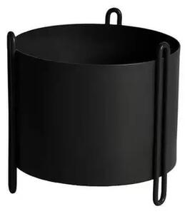 Woud - Pidestall Planter Small Black