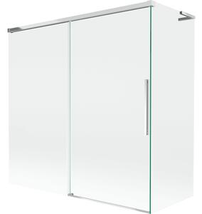 Mexen Rox L sprchový panel 2-krídlový zasúvací 160 + 70 x 150 cm, transparentný, chróm - 8C9L-160-070-01-00