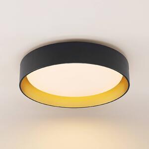 Lindby Gracjan LED stropné svietidlo CCT čierna zlatá