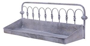 Béžová nástěnná kovová police - 55*18*21 cm - Clayre & Eef