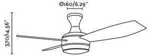 Stropný ventilátor s osvetlením Faro MINI UFO 33454 biela/javor + záruka 3 roky ZADARMO