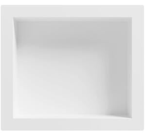 Mexen X-Wall-S, SMC polička na zapustenie do steny s prírubou 35,5 x 40,7 cm, biela, 1901354109