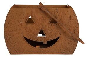 Rustikálne hrdzavá lampáš tekvica Halloween - 30*15*19 cm - Clayre & Eef