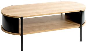 KONFERENČNÝ STOLÍK, čierna, farba duba, kov, kompozitné drevo, 100/54/37 cm - Stolíky do obývačky, Online Only