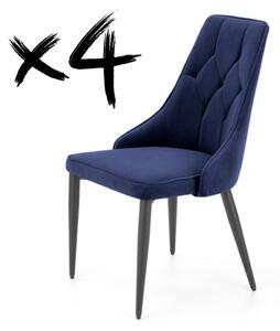 Halmar Set 4 kusov jedálenská stolička K365 modrá - výpredaj skladu