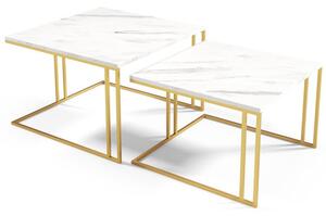 Konferečný stolík AMI II - biela/zlatá