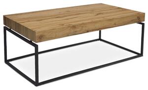 Zltahala.sk Stůl konferenční, 110x60x43 cm, deska MDF, dekor divoký dub, kov - černý mat
