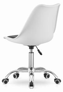 Otočná stolička ALBA - čierno-biela