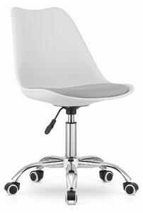 Otočná stolička ALBA - biela a sivá