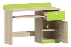 Písací stolík CORNETO L10 Farba: Jaseň coimbra / zelená