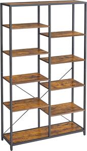 REGÁL, hnedá, čierna, oceľ, 100/170/30 cm Boxxx - Online Only drobný nábytok, Online Only