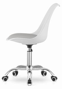 Otočná stolička ALBA - biela a sivá