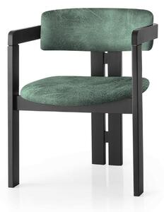 Kalune Design Jedálenská stolička CO z masívu zelená/čierna
