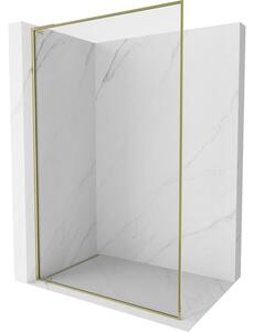 Mexen Kioto-F L sprchová stena Walk-in s rámom 50 x 202 cm, transparentná 8 mm, zlatá - 800-050-174-50-00