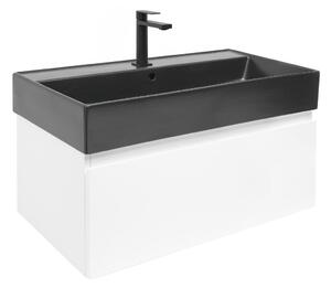 Kúpeľňová skrinka s umývadlom SAT B-WAY 79x30x45 cm biely lesk BWAY80WU2BB