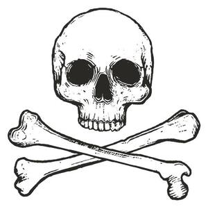 Ilustrácia vector illustration of skull and crossbones, Mehmet Şeşen