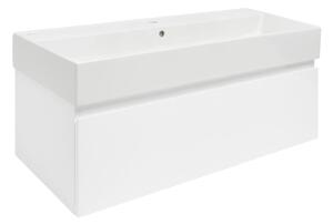 Kúpeľňová skrinka s umývadlom SAT B-WAY 99x30x45 cm biely lesk BWAY100WU2