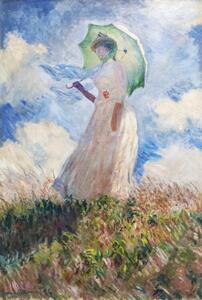 Obrazová reprodukcia Woman with Parasol turned to the Left (1886), Claude Monet