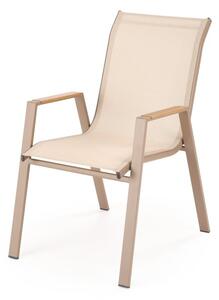 Halmar Kovové záhradné kreslo HOVER béžová / cappuccino