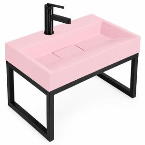 Umývadlo REA GOYA PINK na dosku 50 CM - konzola