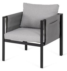 House 5 Záhradná odpočinková zostava RELAX 2+1+1 sivá