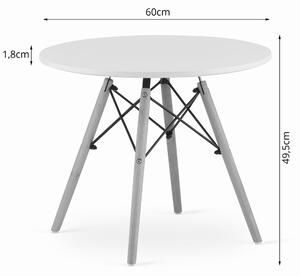 PreHouse Okrúhly stôl MAKSI 60cm - biely