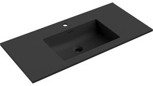 Mexen Otis umývadlo zapustené v doske 101 x 46,5 cm, čierna matná - 25181071