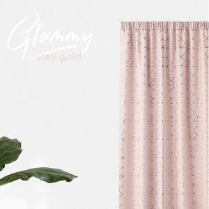 Room99 Záves GLAMMY - ružový 140 x 250 cm - uchytenie riasiaca páska