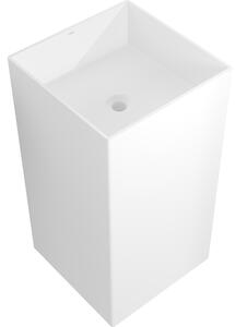 Mexen Xola-2 samostatne stojaca umývadlo z konglomerátu 45 x 45 cm, biela mat - 26594500
