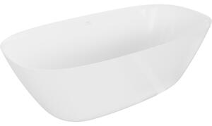 Mexen Como voľne stojaca vaňa z konglomerátu 170 x 82 cm, biela lesk - 57311708210